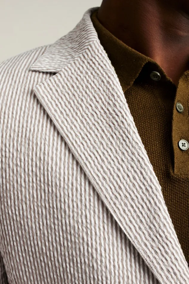 Men Bonobos Blazers and Sport Coats Jetsetter Italian Seersucker Blazer Khaki And White Stripe Men Bonobos Blazers and Sport Coats Jetsetter Italian Seersucker Blazer Khaki And White Stripe