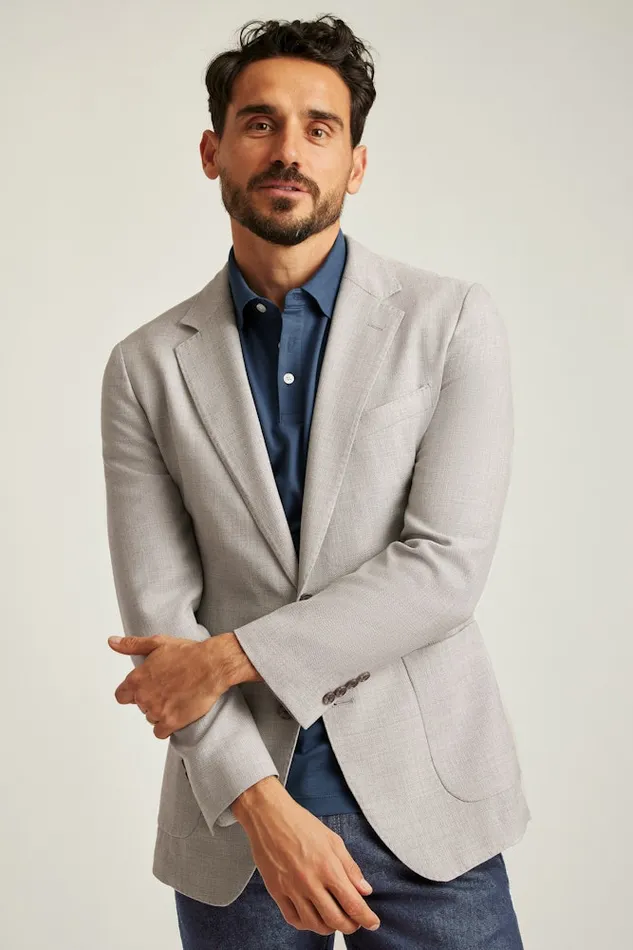 Men Bonobos Blazers and Sport Coats Unconstructed Italian Wool Blazer Light Grey Men Bonobos Blazers and Sport Coats Unconstructed Italian Wool Blazer Light Grey