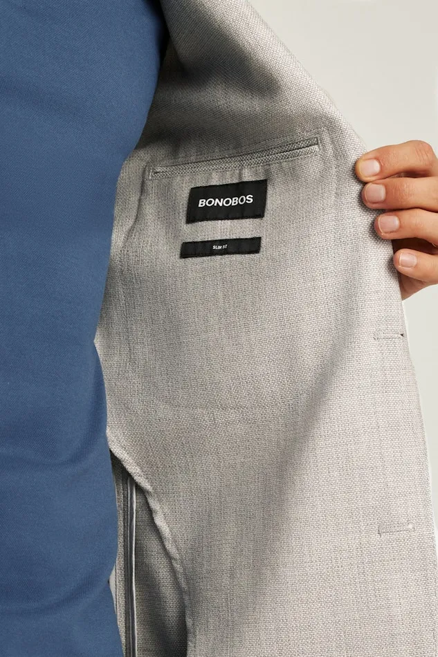 Men Bonobos Blazers and Sport Coats Unconstructed Italian Wool Blazer Light Grey Men Bonobos Blazers and Sport Coats Unconstructed Italian Wool Blazer Light Grey
