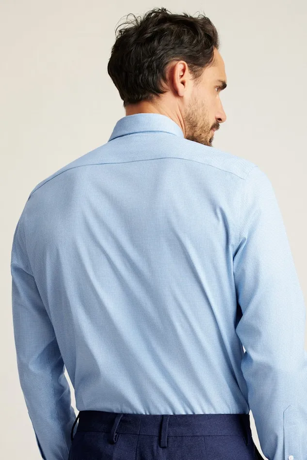 Men Bonobos Business Casual Shirts Easy WrinkleResistant Bonobos Weekday Warrior Dress Shirt Bright Blue Puppytooth