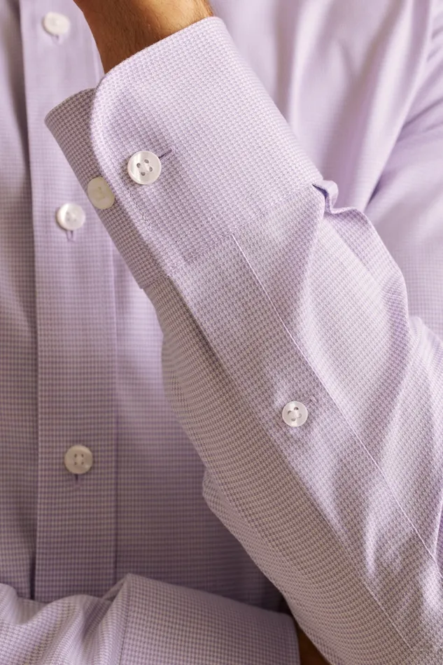 Men Bonobos Business Casual Shirts Easy WrinkleResistant Bonobos Weekday Warrior Dress Shirt Lavender Micro Houndstooth