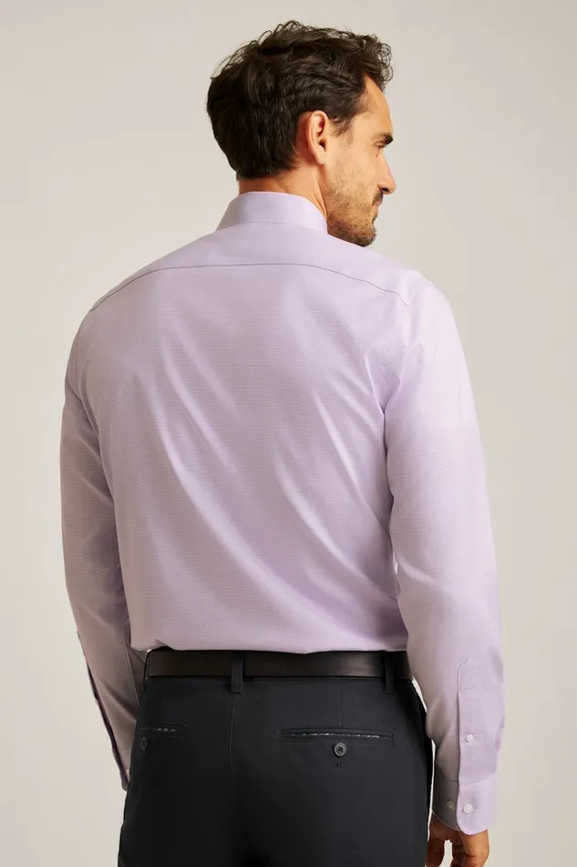 Men Bonobos Business Casual Shirts Easy WrinkleResistant Bonobos Weekday Warrior Dress Shirt Lavender Micro Houndstooth
