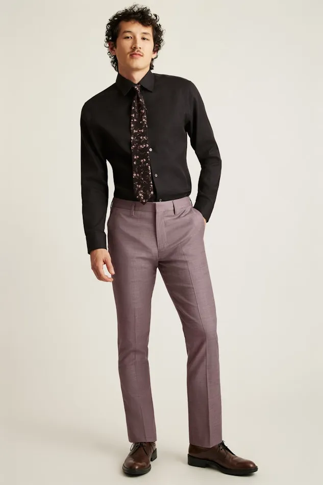 Men Bonobos Business Casual Shirts Jetsetter Premium Linen Dress Shirt Black