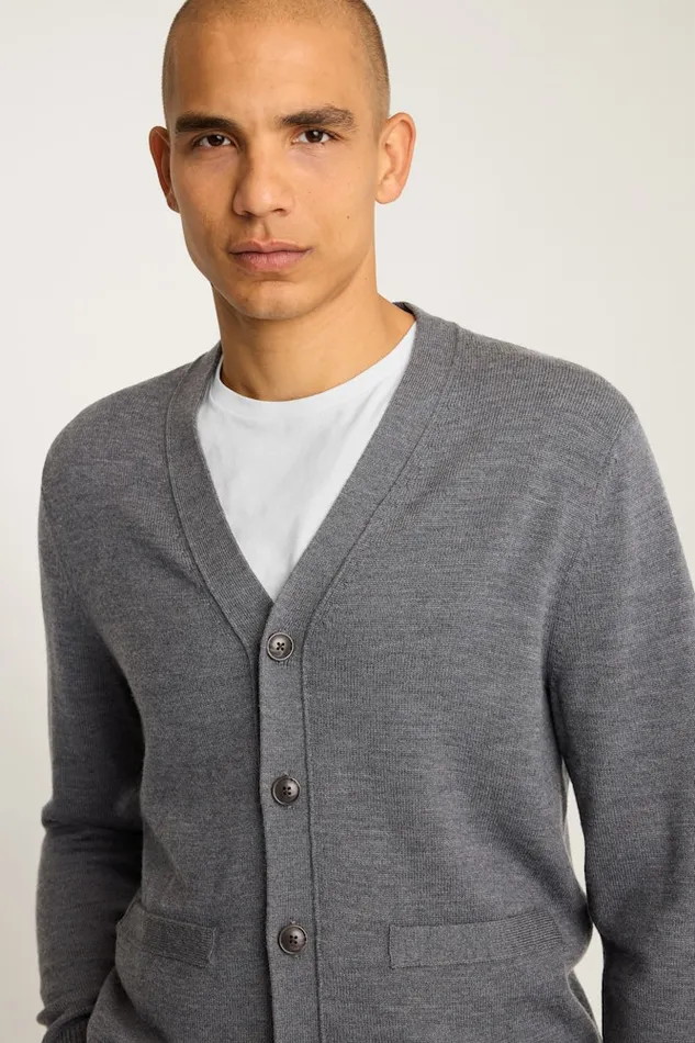 Men Bonobos Cardigan Sweaters Washable Merino Cardigan Charcoal Men Bonobos Cardigan Sweaters Washable Merino Cardigan Charcoal