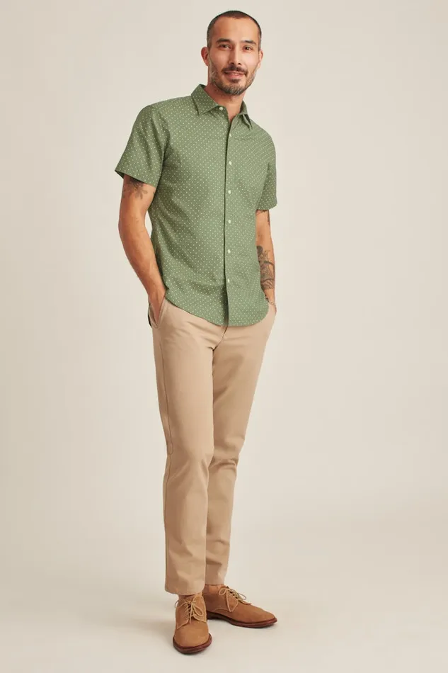 Men Bonobos Casual Shirts Button Up Your Style With Bonobos039 Riviera Short Sleeve Shirt Olive Dot