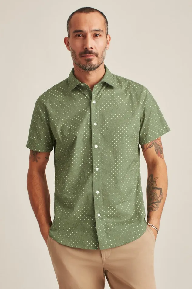 Men Bonobos Casual Shirts Button Up Your Style With Bonobos039 Riviera Short Sleeve Shirt Olive Dot