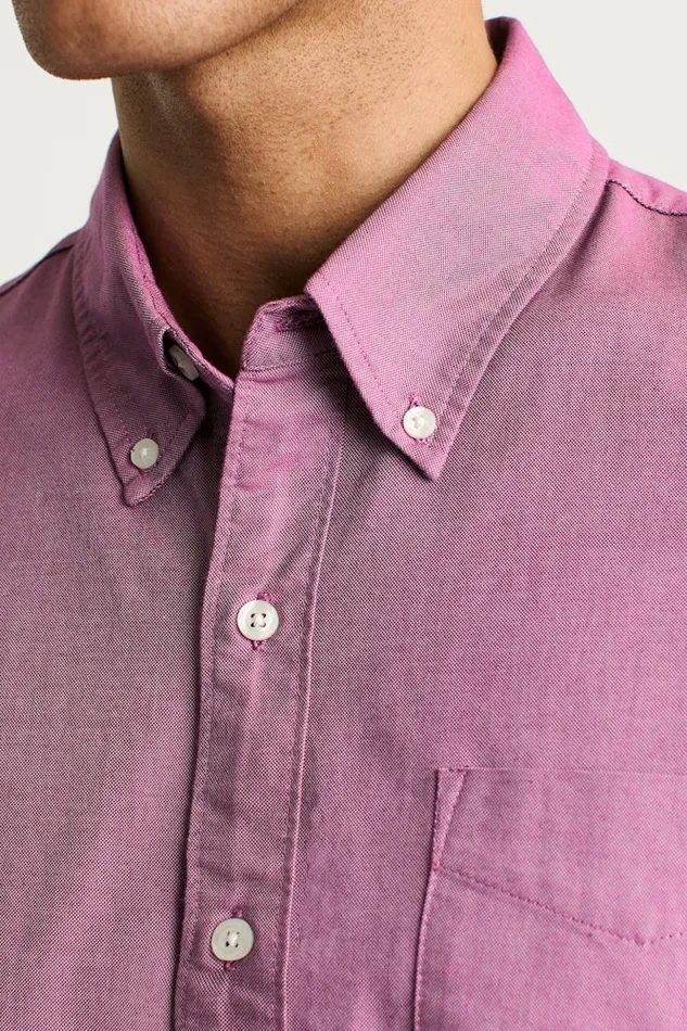 Men Bonobos Casual Shirts Everyday Oxford Shirt Classic Oxford Button Down Berry Oxford