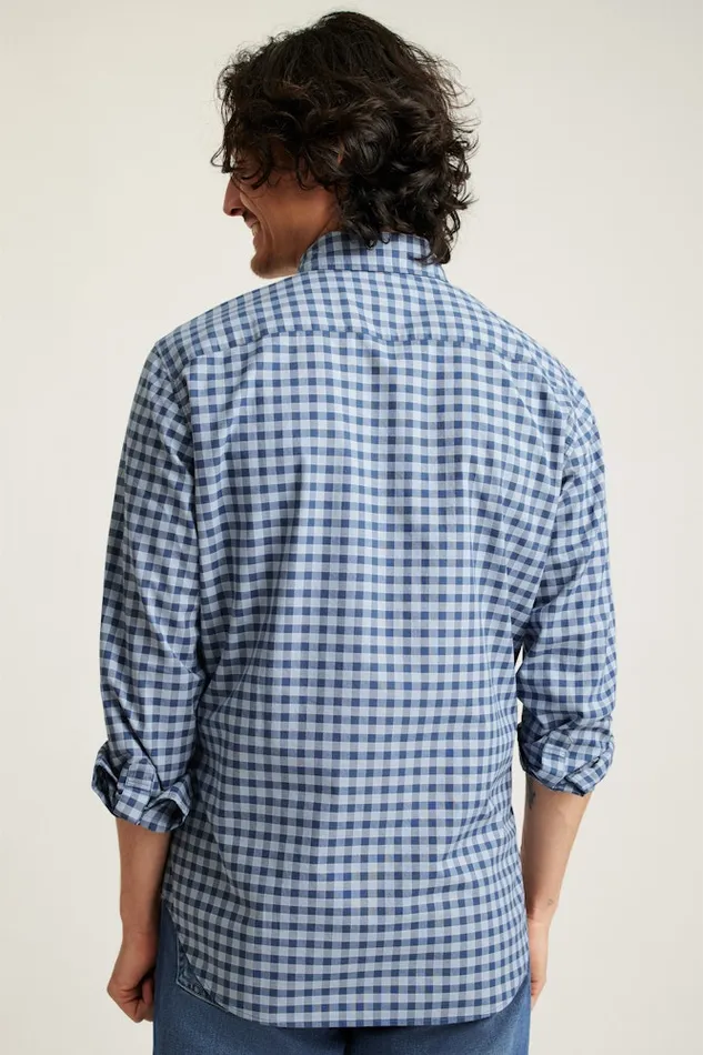 Men Bonobos Casual Shirts Stretch Everyday Shirt Bonobos Cotton Button Down Shirt Denim Blue Gingham Men Bonobos Casual Shirts Stretch Everyday Shirt Bonobos Cotton Button Down Shirt Denim Blue Gingham
