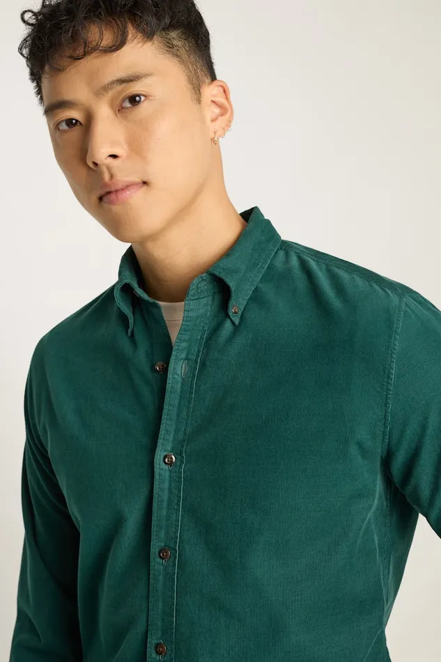 Men Bonobos Casual Shirts The Stretch Cord Shirt Emerald Green Men Bonobos Casual Shirts The Stretch Cord Shirt Emerald Green