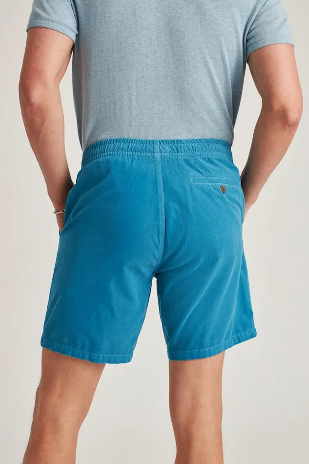 Men Bonobos Casual Shorts Drawstring Club Shorts Blue Micro Cord