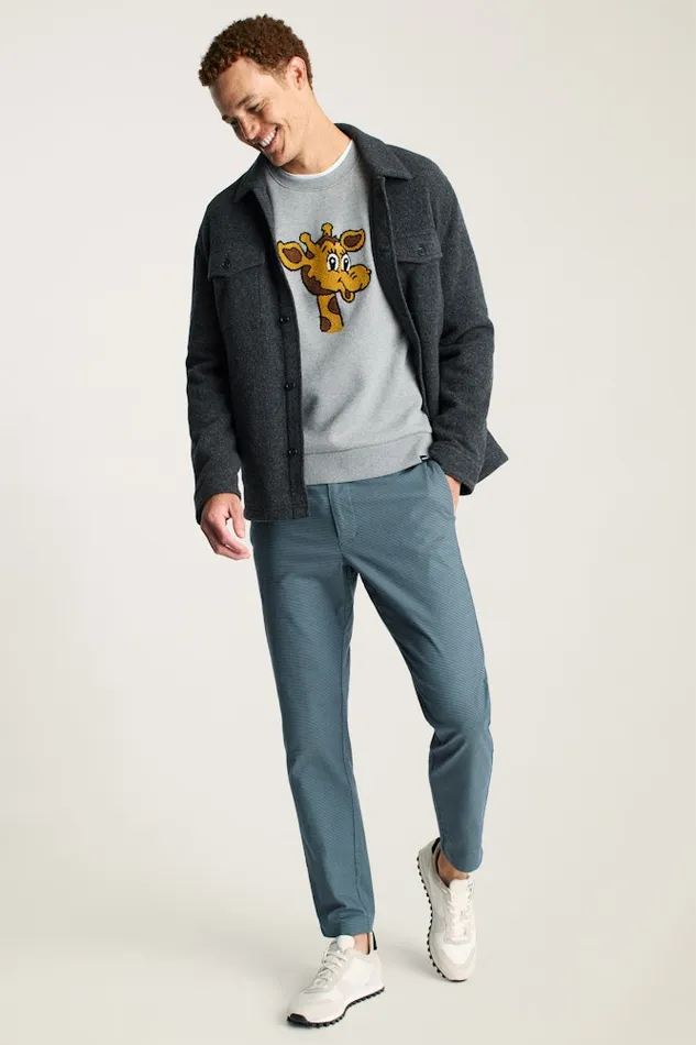 Men Bonobos Crew and VNeck Sweaters Geoffrey Supersoft Crew Graphite Grey