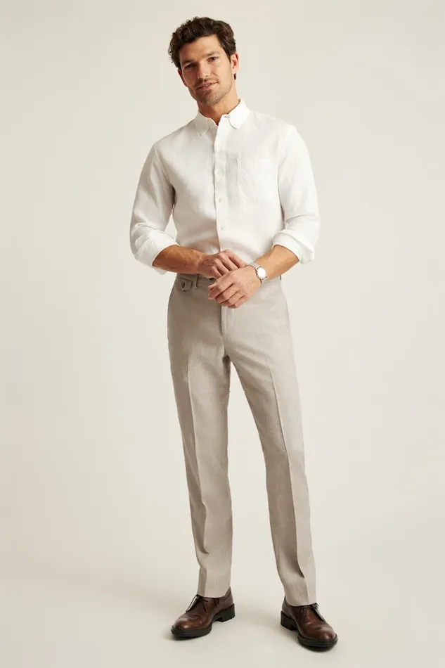 Men Bonobos Dress Pants Jetsetter Italian Linen Dress Pant Stone Beige