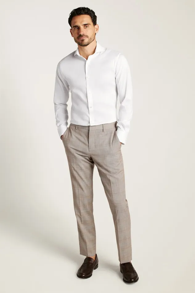 Men Bonobos Dress Pants Jetsetter Italian Wool Dress Pant Tan Plaid