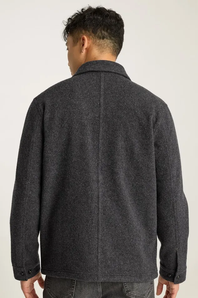 Men Bonobos Flannels and Shirt Jackets Italian Wool Jacket Charcoal