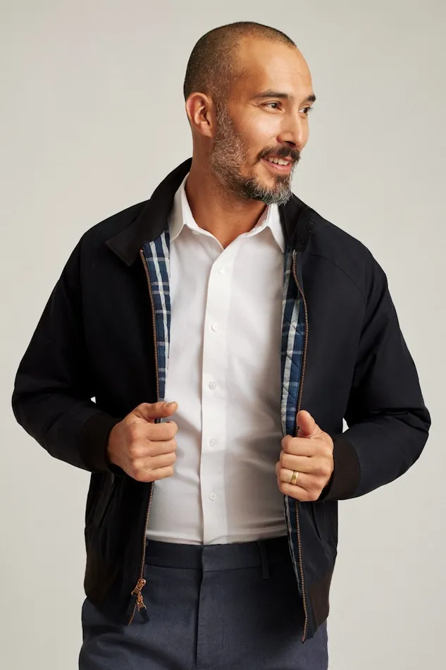 Men Bonobos Jackets and Coats The Harrington Jacket Jet Black