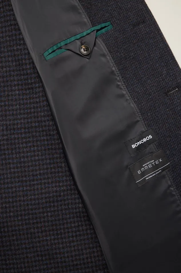 Men Bonobos Jackets and Coats The Italian Wool Car Coat Navy Blue