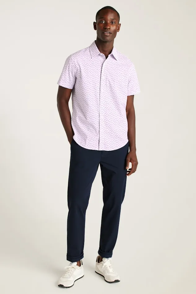 Men Bonobos Short Sleeve Shirts Button Up Your Style With Bonobos039 Riviera Short Sleeve Shirt Purple Micro Flamingo