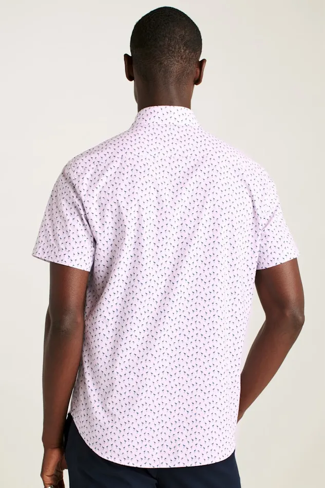 Men Bonobos Short Sleeve Shirts Button Up Your Style With Bonobos039 Riviera Short Sleeve Shirt Purple Micro Flamingo