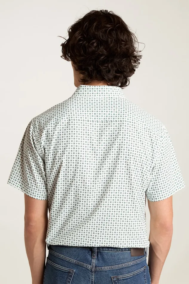 Men Bonobos Short Sleeve Shirts Tech Short Sleeve Shirt White Clocks Men Bonobos Short Sleeve Shirts Tech Short Sleeve Shirt White Clocks