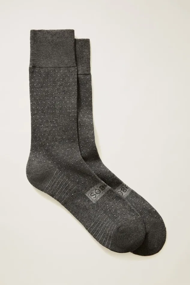 Men Bonobos Socks and Underwear Soft and Comfortable Bonobos Everyday Dress Socks Charcoal Pin Dot