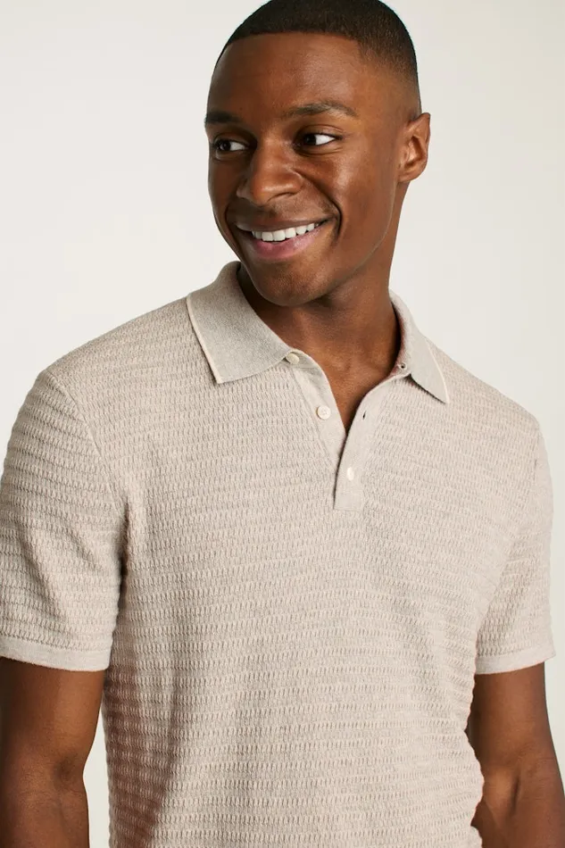 Men Bonobos Sweater Polos Hudson Sweater Polo Gray Cotton Cashmere Stripe Men Bonobos Sweater Polos Hudson Sweater Polo Gray Cotton Cashmere Stripe