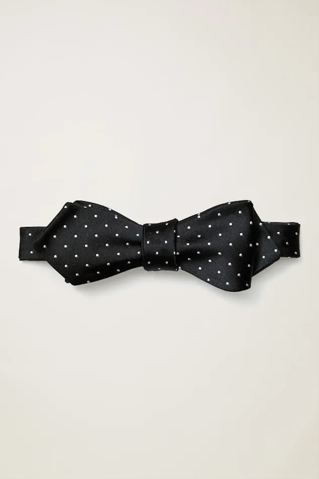 Men Bonobos Ties and Pocket Squares Premium Bowtie Black Dots