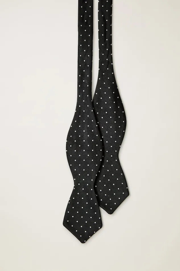 Men Bonobos Ties and Pocket Squares Premium Bowtie Black Dots