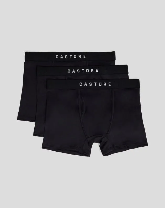 Men Castore Accessories 3 Pack Core Boxers 8211 Black