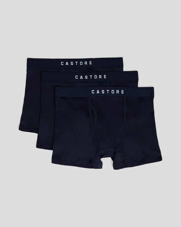 Men Castore Accessories 3 Pack Core Boxers 8211 Navy