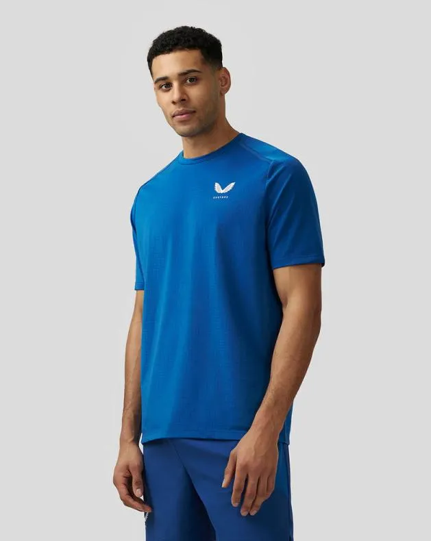 Men Castore Tops Apex Aeromesh TShirt 8211 Blue