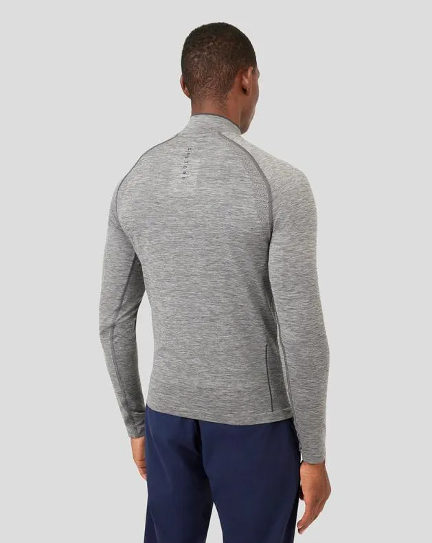 Men Castore Tops Charcoal Golf Seamless Long Sleeve Mock Neck