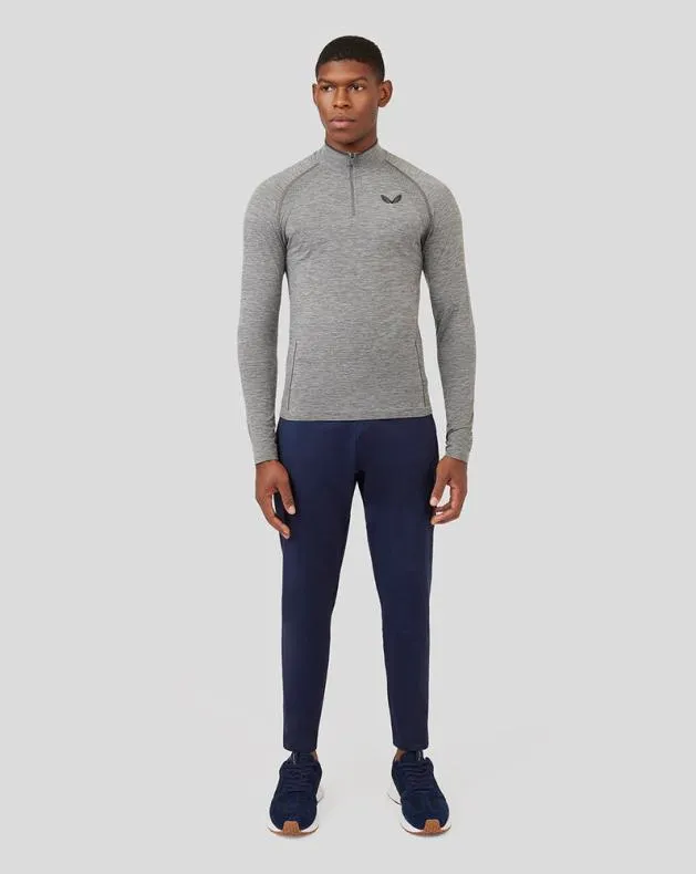 Men Castore Tops Charcoal Golf Seamless Long Sleeve Mock Neck