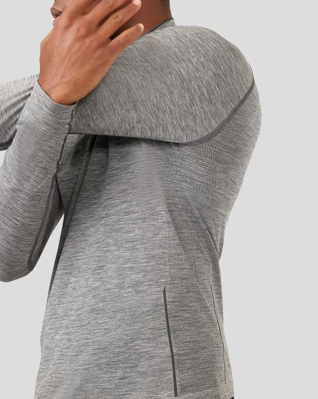 Men Castore Tops Charcoal Golf Seamless Long Sleeve Mock Neck