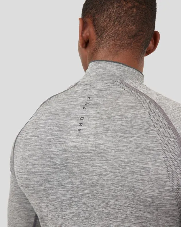 Men Castore Tops Charcoal Golf Seamless Long Sleeve Mock Neck