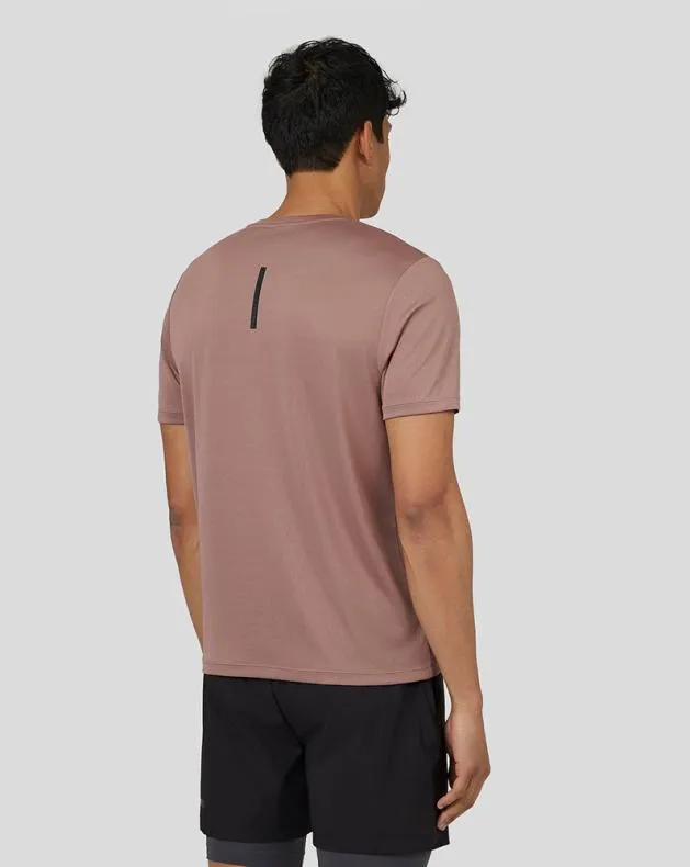 Men Castore Tops Flow Short Sleeve Graphic TShirt 8211 Peach Clay