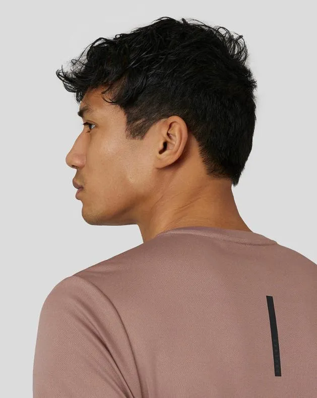 Men Castore Tops Flow Short Sleeve Graphic TShirt 8211 Peach Clay