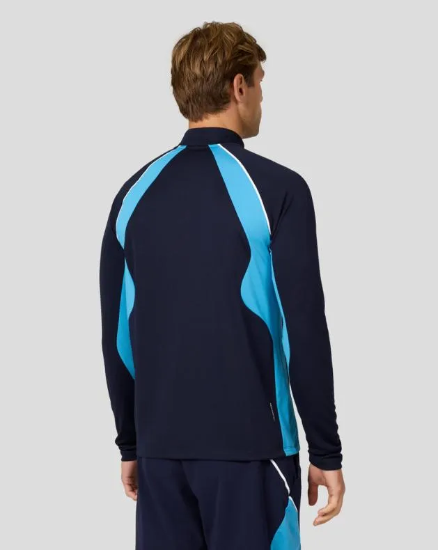 Men Castore Tops Tennis Aeromesh 14 Zip 8211 Midnight Navy