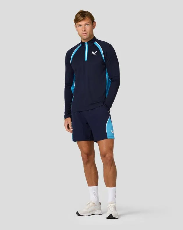 Men Castore Tops Tennis Aeromesh 14 Zip 8211 Midnight Navy