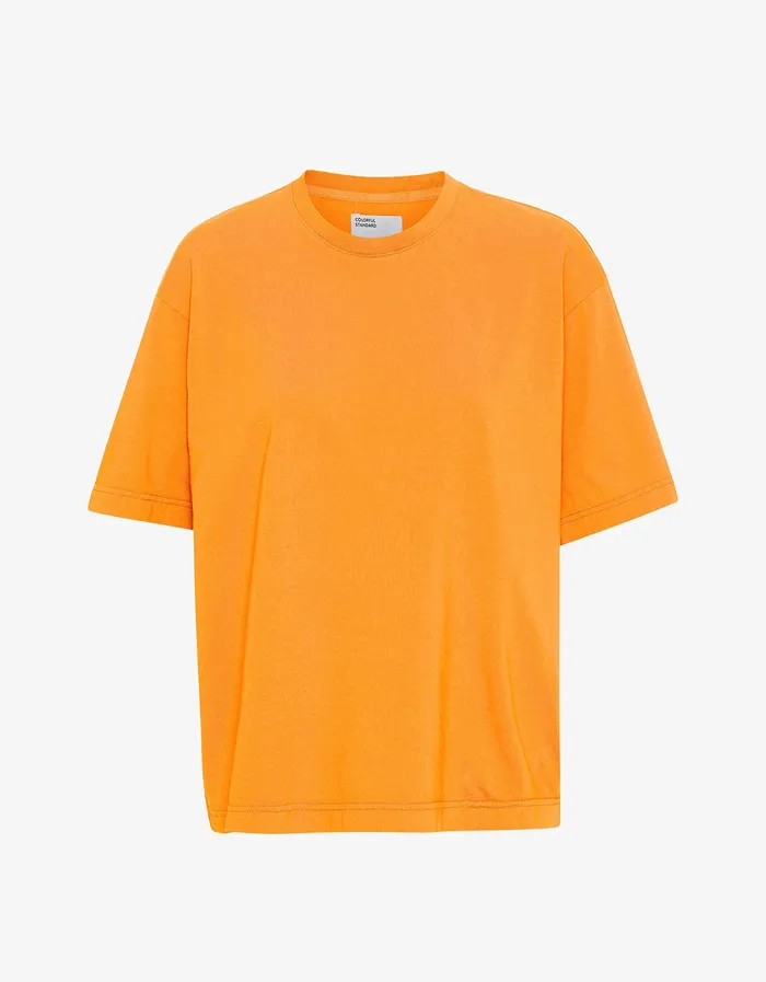 Men Colorfulstandard Oversized Organic TShirt 8211 Sunny Orange TShirts