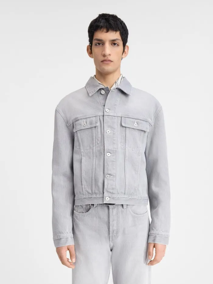 Men Denim JACQUEMUS The Denim DeNmes Jacket Grey Offwhite