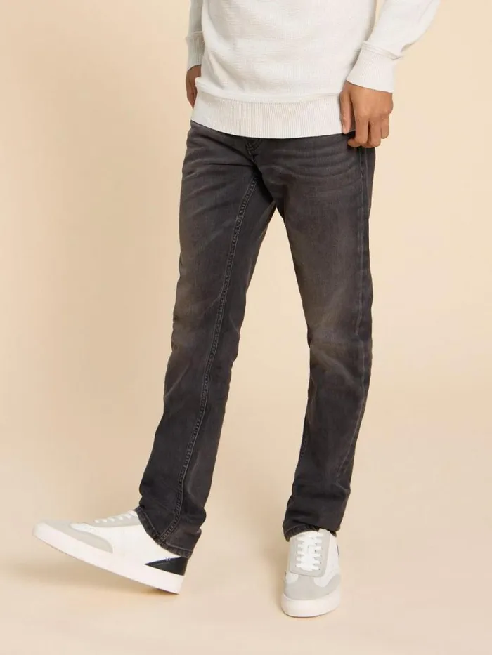 Men Eastwood Straight Jean Washed Black White Stuff Jeans