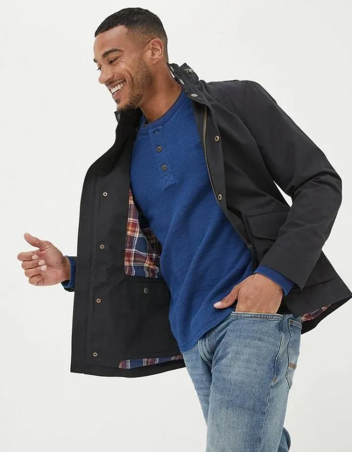 Men FatFace Men039s Sale Truro Waterproof Jacket Black