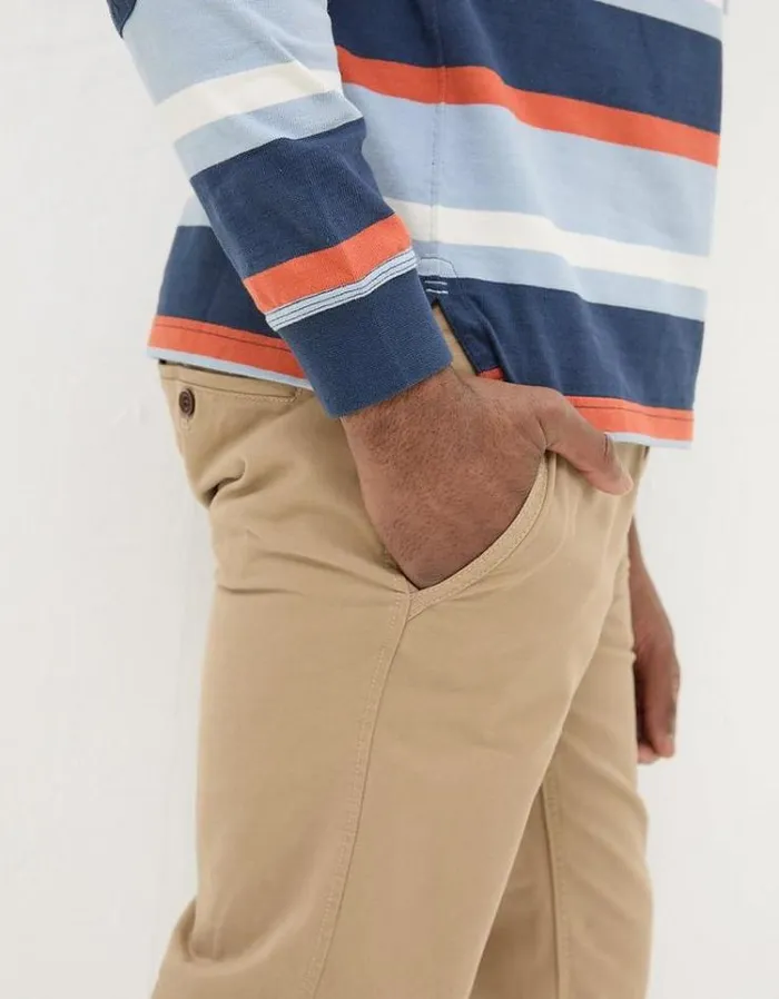 Men FatFace Pants and Chinos Modern Coastal Chinos Dark Stone