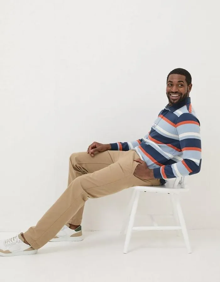 Men FatFace Pants and Chinos Modern Coastal Chinos Dark Stone