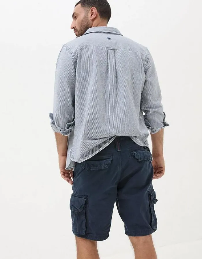 Men FatFace Shorts Breakyard Organic Cotton Cargo Shorts Navy