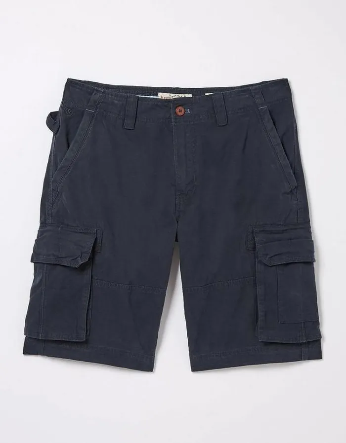 Men FatFace Shorts Breakyard Organic Cotton Cargo Shorts Navy