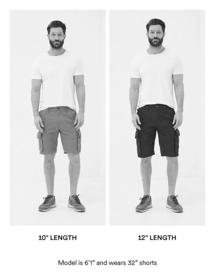 Men FatFace Shorts Breakyard Organic Cotton Cargo Shorts Navy