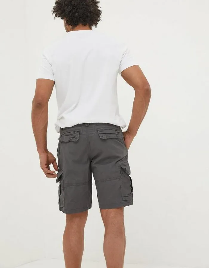 Men FatFace Shorts Bude Lightweight Cargo Shorts Dark Grey