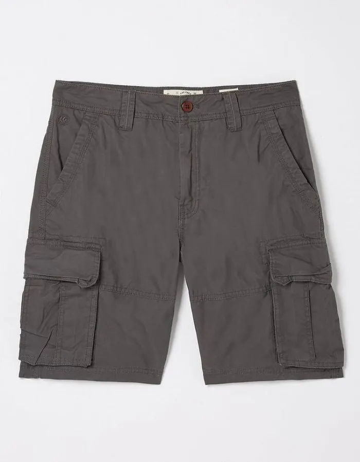 Men FatFace Shorts Bude Lightweight Cargo Shorts Dark Grey