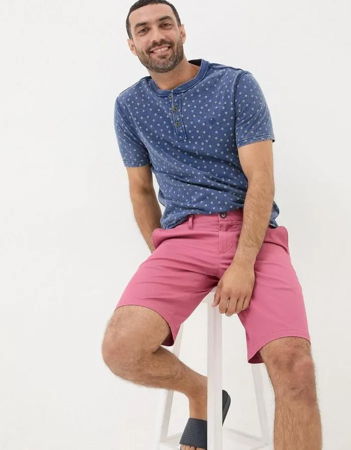 Men FatFace Shorts Mawes Chino Shorts Dark Pink